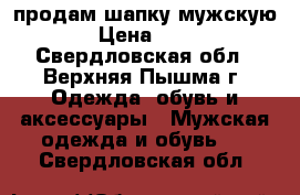 продам шапку мужскую  › Цена ­ 800 - Свердловская обл., Верхняя Пышма г. Одежда, обувь и аксессуары » Мужская одежда и обувь   . Свердловская обл.